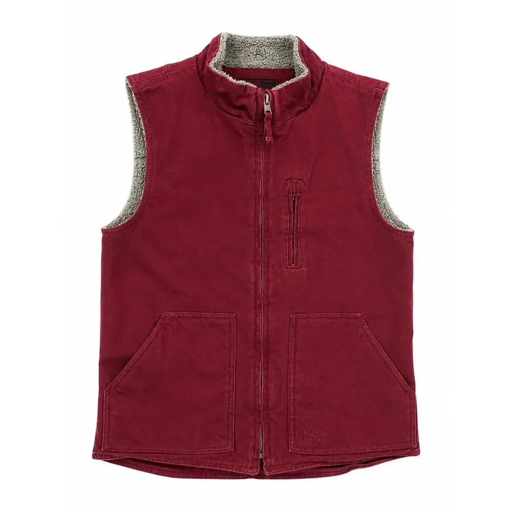 Lakin McKey Red Sherpa Work Vest Womens Small 36 Barn Chore Western Y2K Gorpcore